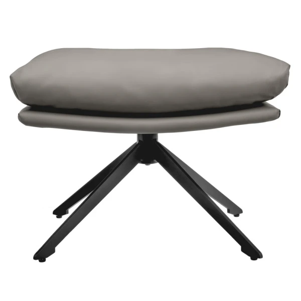 Купить Оттоманка HUG светло-серый, экокожа по низкой цене