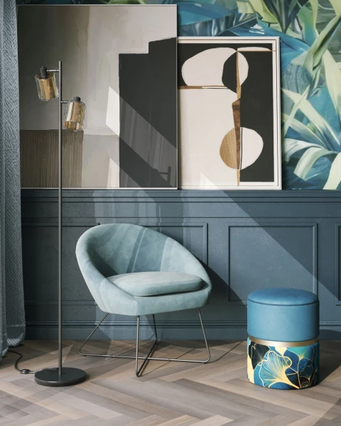 Купить Кресло Колумбия пыльно-голубое по низкой цене