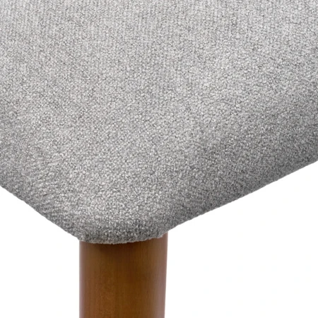 Купить Стул Lucas 3 серый букле с ножками цвета орех по низкой цене