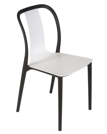 Купить Стул обеденный DOBRIN ADAM, черный/белый в интернет-магазине КупиКресла.ру