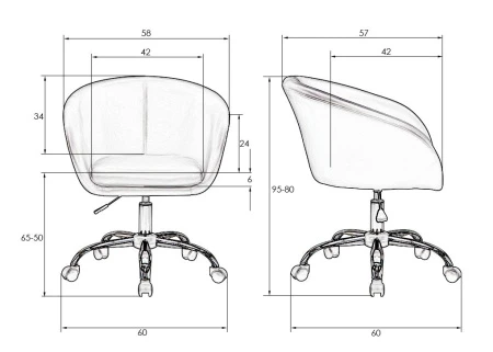 Офисные кресла - Офисное кресло для персонала DOBRIN BOBBY, белый