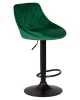 Купить Стул барный DOBRIN LOGAN BLACK, зеленый велюр (MJ9-88) по выгодной цене для кафе, ресторанов и кухни