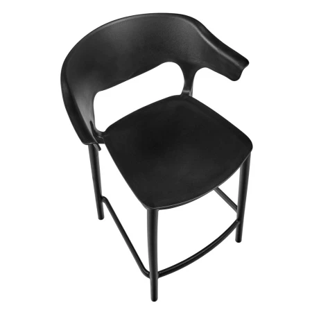 Купить Стул полубарный Forma, чёрный по выгодной цене для кафе, ресторанов и кухни