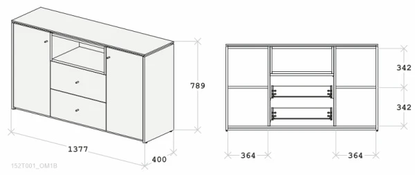 Купить Греденция Апекс 1377х400х789 Орех Монтана/Черный по низкой цене
