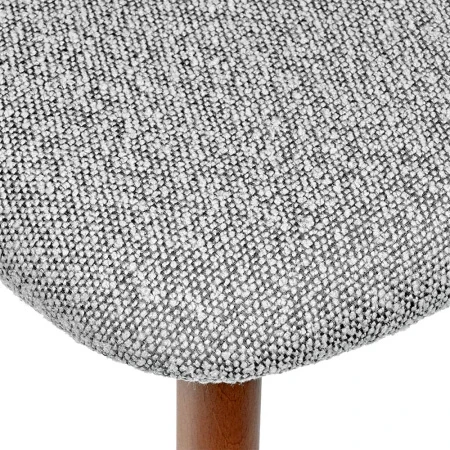 Купить Стул полубарный Lucas светло-серый букле, ножки цвета орех по выгодной цене для кафе, ресторанов и кухни