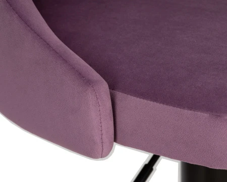 Купить Стул барный DOBRIN JOSEPH BLACK, пудрово-сиреневый велюр (MJ9-52) по выгодной цене для кафе, ресторанов и кухни