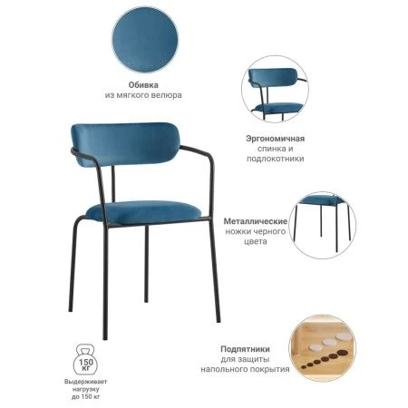 Купить Стул Ant тёмно-бирюзовый по низкой цене