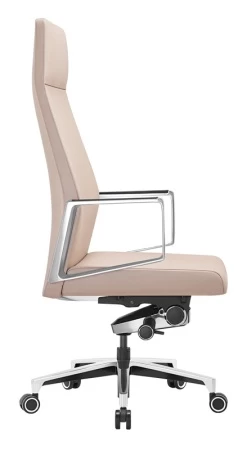 Кресла руководителя - Кресло руководителя Бюрократ _JONS бежевый кожа крестовина алюминий