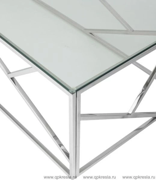 Журнальный стол 120*60 АРТ ДЕКО серебро