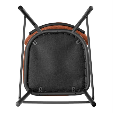 Купить Стул полубарный Lucas 2 терракотовый шенилл с чёрными ножками по выгодной цене для кафе, ресторанов и кухни