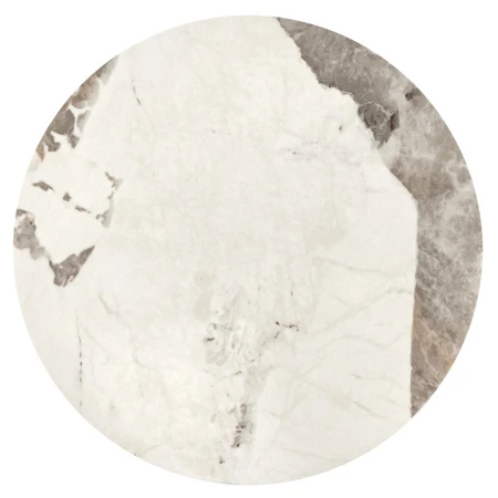 Купить Кофейный столик Stupa диам.40см x 54см, серый мрамор, металл, керамика по низкой цене