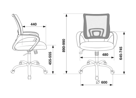 Офисные кресла - Кресло Бюрократ CH-695NSL синий TW-05 сиденье черный TW-11 сетка/ткань крестовина металл хром