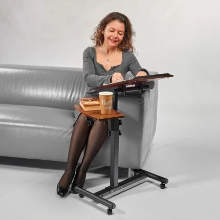 Купить Стол многофункциональный Palma 60x40x62-96см, темное дерево, чёрный по низкой цене