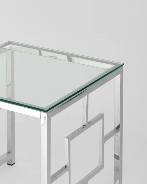 Купить Журнальный столик 55*55 БРУКЛИН серебро по низкой цене