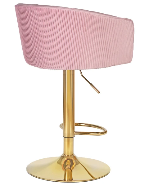 Стул барный DOBRIN DARCY GOLD, розовый велюр (1922-16) для кафе, ресторанов и кухни