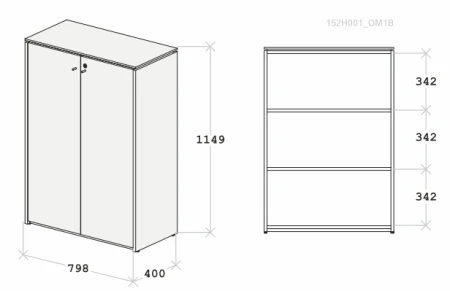Купить Шкаф для документов средний Апекс 798х400х1148 Орех Монтана/Черный по низкой цене