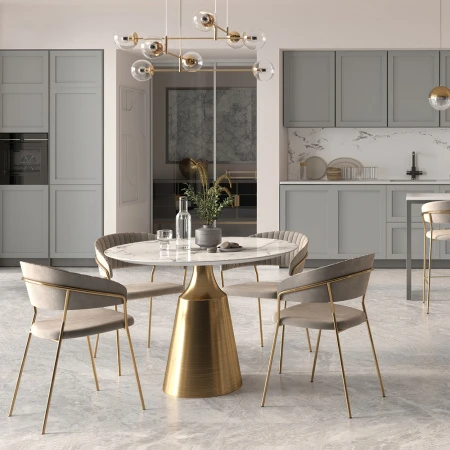 Купить Комплект из 4-х стульев Turin чёрный с золотыми ножками в интернет-магазине КупиКресла.ру