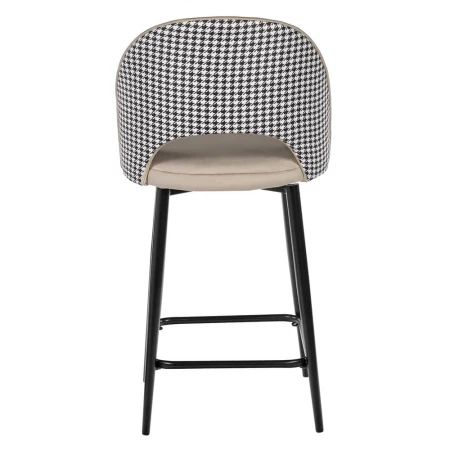 Купить Стул полубарный Leo латте с жаккардом, поворотный механизм по выгодной цене для кафе, ресторанов и кухни