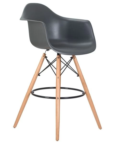 Стул барный DAW BAR (ножки светлый бук, цвет серый) для кафе, ресторанов и кухни
