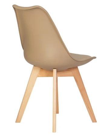 Купить Набор 4 шт Стул обеденный DOBRIN JERRY SOFT, ножки светлый бук, цвет сиденья бежевый (GR-03) в интернет-магазине КупиКресла.ру