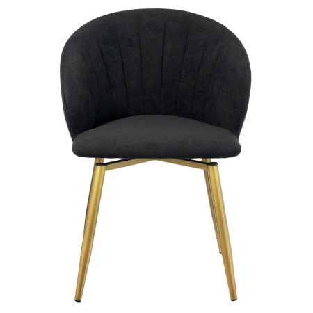 Купить Стул Paola графит, матовое золото, на поворотном механизме по низкой цене