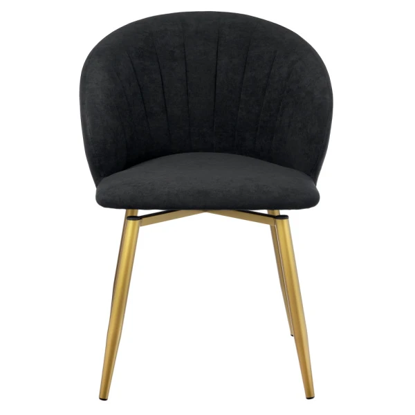 Купить Стул Paola графит, матовое золото, на поворотном механизме по низкой цене