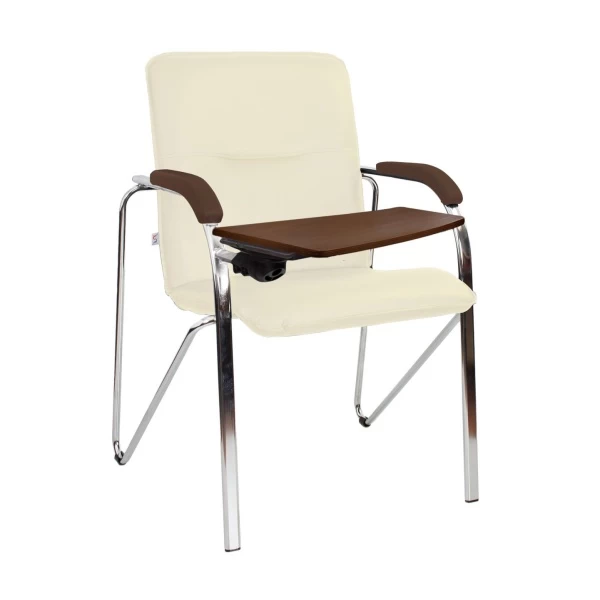 Купить Офисный стул Самба хром со столиком дерево (Samba TE Wood) по выгодной цене