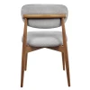 Купить Стул Lucas 3 серый букле с ножками цвета орех по низкой цене