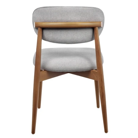 Купить Стул Lucas 3 серый букле с ножками цвета орех по низкой цене