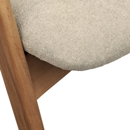 Купить Стул Alan латте букле с ножками цвета орех по низкой цене