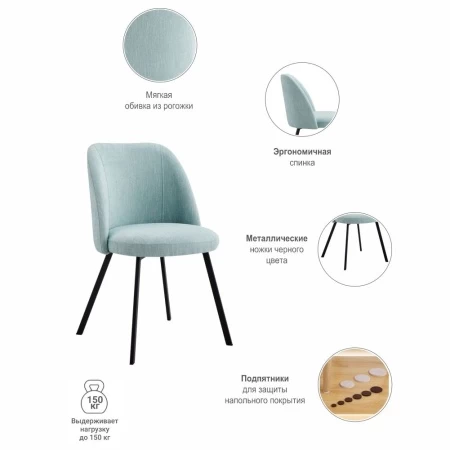 Купить Стул Praga бирюзовый по низкой цене