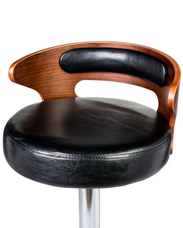 Купить Набор 2 шт Стул барный DOBRIN FRED, коричневое дерево, чёрный в интернет-магазине КупиКресла.ру