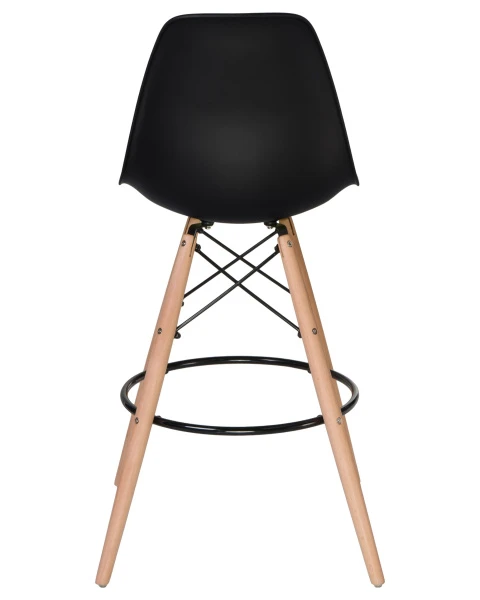 Стул барный DOBRIN DSW BAR, ножки светлый бук, цвет сиденья чёрный (B-03) для кафе, ресторанов и кухни