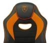 Кресло игровое Zombie GAME 16 черный/оранжевый текстиль/эко.кожа крестов. пластик