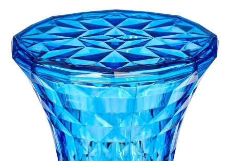 Купить Стул-пуф Stone прозрачный синий по низкой цене