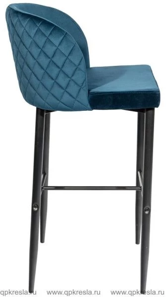 Барный стул Оскар Велюр Сине-зеленый