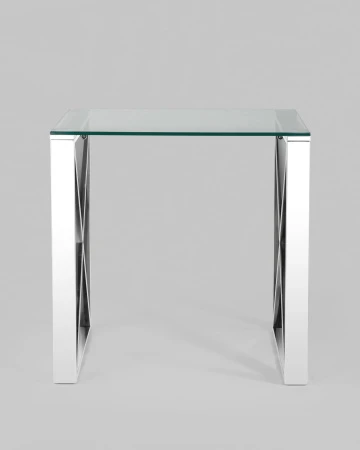 Купить Журнальный стол 55*55 КРОСС серебро по низкой цене