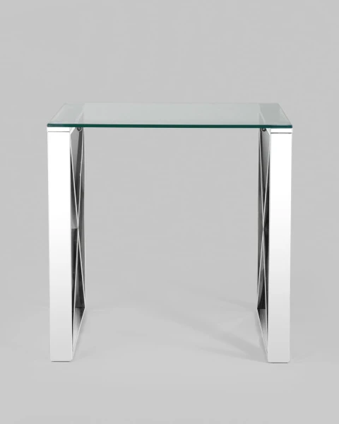 Купить Журнальный стол 55*55 КРОСС серебро по низкой цене