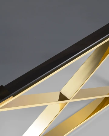 Купить Журнальный стол 120*60 КРОСС золото стекло smoke по низкой цене