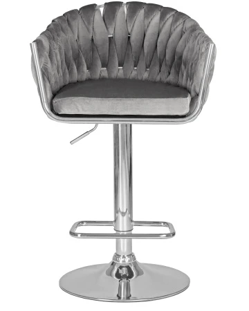 Купить Набор 2 шт Стул барный DOBRIN MARCEL, серый велюр (MJ9-75) в интернет-магазине КупиКресла.ру