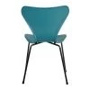 Купить Стул Seven голубой с чёрными ножками по низкой цене