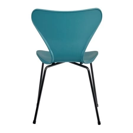 Купить Стул Seven голубой с чёрными ножками по низкой цене