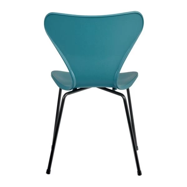 Купить Стул Seven голубой с чёрными ножками по низкой цене