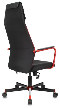 Кресла для геймеров - Кресло игровое Zombie ONE черный/красный сиденье черный с подголов. крестов. металл