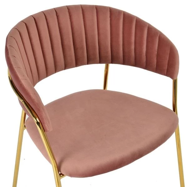 Купить Стул Turin пудровый с золотыми ножками по низкой цене