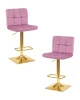 Набор 2 шт Стул барный DOBRIN GOLDIE, пудрово-сиреневый велюр (MJ9-52)