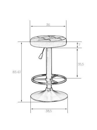 Купить Табурет барный DOBRIN BRUNO, жёлтый по выгодной цене для кафе, ресторанов и кухни