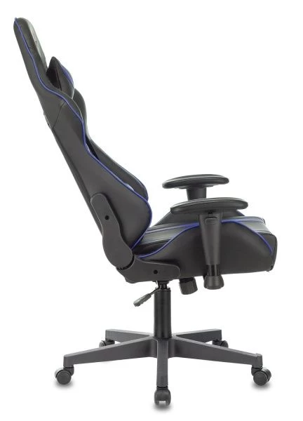 Кресло игровое Zombie A4 черный/синий искусственная кожа с подголов. крестовина пластик | Купить в КупиКресла.ру