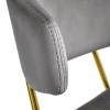 Купить Стул Elle серый с золотыми ножками по низкой цене