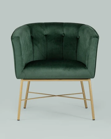 Купить Кресло Шале велюр зеленый по низкой цене